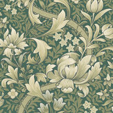 Merton Wallpaper - Green - by Today Interiors