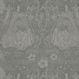 May Wallpaper - Charcoal - by Today Interiors