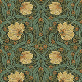 Pimpernel Wallpaper - Green - by Today Interiors