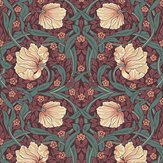 Pimpernel Wallpaper - Burgundy - by Today Interiors