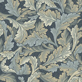 Leaf Wallpaper - Blue - by Today Interiors