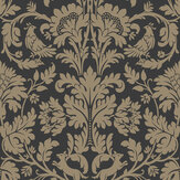 Enchanted Forest Wallpaper - Black & Gold - by Today Interiors