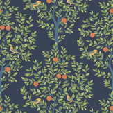 Tree Of Life Wallpaper - Navy Blue - by Today Interiors