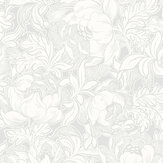 Peonies Wallpaper - Light Grey - by Today Interiors