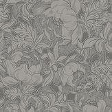 Peonies Wallpaper - Charcoal Grey - by Today Interiors