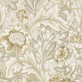 Acanthus Garden Floral Wallpaper - Latte - by NextWall