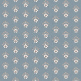 Semington Floral Geo  Wallpaper - Newport Blue - by Laura Ashley