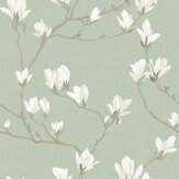 Magnolia Grove Wallpaper - Pale Eau De Nil - by Laura Ashley