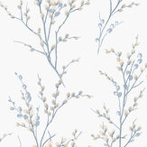 Pussy Willow Wallpaper - Seaspray - by Laura Ashley