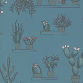 Mr Straw's Greenhouse Wallpaper - Air Force Blue - by Little Greene. Click for more details and a description.