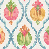 Papier peint Mysore - Ivoire / multicolore - Osborne & Little