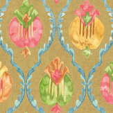 Papier peint Mysore - Or métallique - Osborne & Little