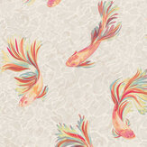 Papier peint Aquaria - Lin / mandarine - Osborne & Little