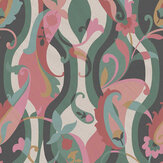 Papier peint Castillo - Céladon / rose - Osborne & Little