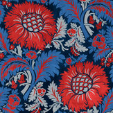 Chinese Damask Wallpaper - Vermilion - by Coordonne