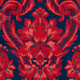 Venetian Damask Wallpaper - Vermilion - by Coordonne