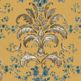 French Damask Wallpaper - Mustard - by Coordonne