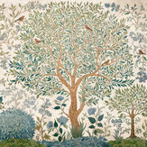 Varanasi Tree Mural - Stone - by Coordonne