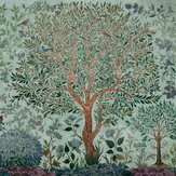 Varanasi Tree Mural - Sapphire - by Coordonne