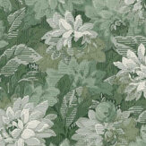 Delilah Wallpaper - Green - by Boråstapeter