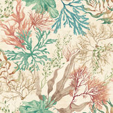 Sea Tangle Wallpaper - Pink Salt / Lichen - by Isabelle Boxall