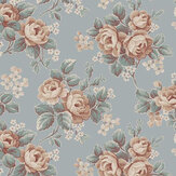 Helena Wallpaper - Blue - by Boråstapeter