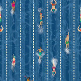 Lido Wallpaper - Indigo Multi-Colour - by Isabelle Boxall