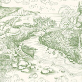 Cuckmere Haven Wallpaper - Sage - by Isabelle Boxall