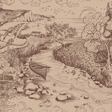 Cuckmere Haven Wallpaper - Umber - by Isabelle Boxall