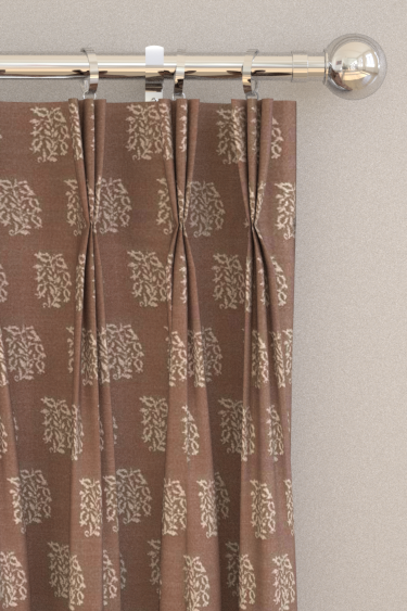 Bagru Curtains - Cocoa - by Sanderson. Click for more details and a description.