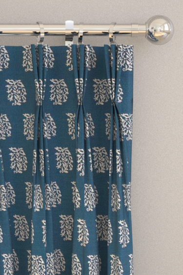 Bagru Curtains - Indigo - by Sanderson. Click for more details and a description.