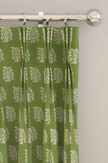 Bagru Curtains - Avocado - by Sanderson. Click for more details and a description.