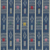 Safar Fabric - Indigo / Multi - by Sanderson