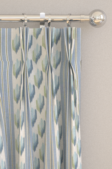 Musafir Curtains - Persian Blue / Cardamom - by Sanderson. Click for more details and a description.