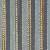 Belari Fabric - Woad / Harissa - by Sanderson