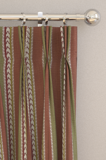 Belari Curtains - Avocado / Aleppo Pepper - by Sanderson. Click for more details and a description.