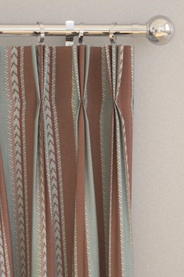 Belari Curtains - Harissa / Aegean Blue - by Sanderson. Click for more details and a description.