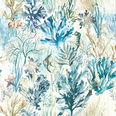 Oceana Wallpaper - Denim - by Clarke & Clarke. Click for more details and a description.