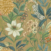 Clematis Wallpaper - Gold - by Albany