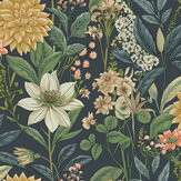 Clematis Wallpaper - Navy - by Albany
