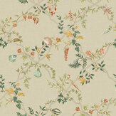 Marina Wallpaper - Coral / Beige / Green - by Albany