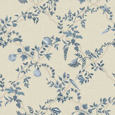 Marina Wallpaper - Navy / Cream - by Albany