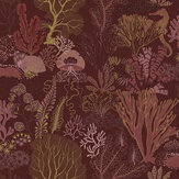 Nautilus Wallpaper - Berry / Gold - by Albany