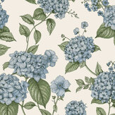 Hortensia Wallpaper - Blue / Green - by Albany