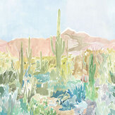 Panoramique Saltillo Panel - Ancre / succulente / brume - Harlequin