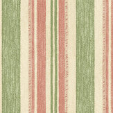 Cloudline Wallpaper - Soft Red/ Green - by G P & J Baker
