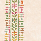 Flower Pot Wallpaper - Green/ Pink - by G P & J Baker