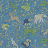 Noah's Ark Wallpaper - Blue - by G P & J Baker