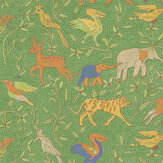 Noah's Ark Wallpaper - Green - by G P & J Baker