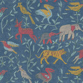 Noah's Ark Wallpaper - Indigo - by G P & J Baker